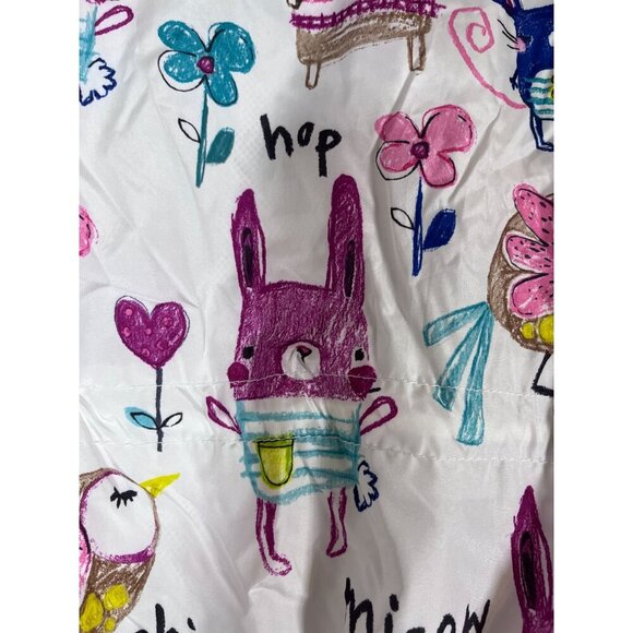 Haxin Cat Raincoat Jacket 2Y White Hoodie Preppy Modern Retro - Picture 6 of 16